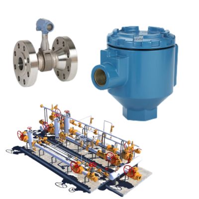 Valve switching device with Rosemount 8800 Vortex Flowmeter and 644 Temperature Transmitter sensor