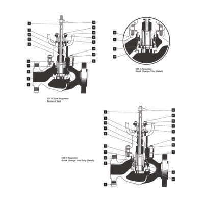 Masoneilan 535H-536H Control Valve with SVI Positioner Compatibility