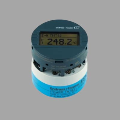 Medidor de vazão vortex Endress+Hauser Proline Prowirl O 200 e transmissor de temperatura ITEMP TMT82 HART 7 com conjunto de válvula de controle de vazão