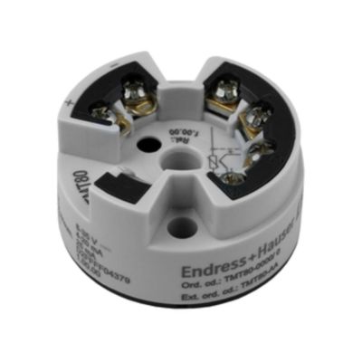 Dispositivo de controlo de pressão/fluxo com medidor de fluxo de vórtice Endress+Hauser Proline Prowirl D 200 e transmissor de temperatura ITEMP TMT188