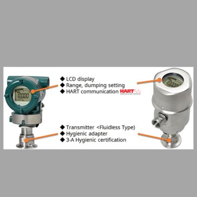 Estação de resfriamento de pressão reduzida equipada com medidor de vazão de vórtice Yokogawa série VY e transmissor de pressão sanitário EJAC60E