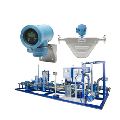 Estação de redução de pressão e descalfamento com um medidor de caudal Micro Motion F100A Coriolis e um transmissor integrado 1700∙ 2700