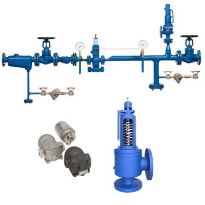 Válvulas de segurança flangeadas de elevação total com piloto Spiraxsarco SV607 para serviços de vapor, gás industrial inerte e água