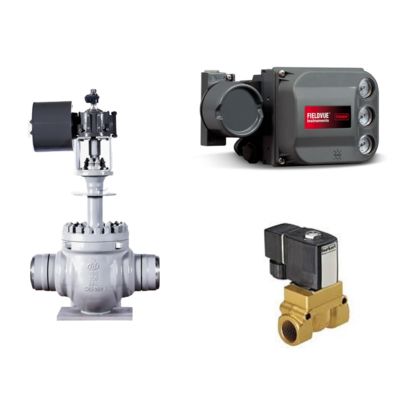 Fisher DVC6200 Controlador de válvula pneumática, Posicionador inteligente e válvula de solenoide Buerkert Tipo 5404