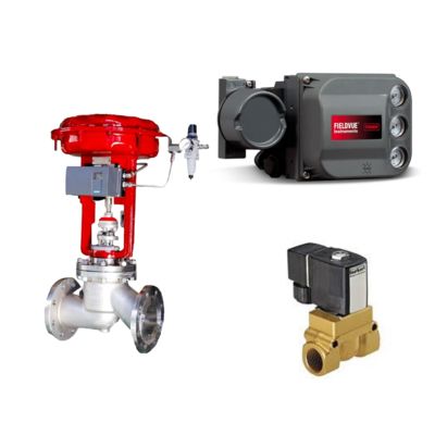 Fisher DVC6200 Controlador de válvula pneumática, Posicionador inteligente e válvula de solenoide Buerkert Tipo 5404