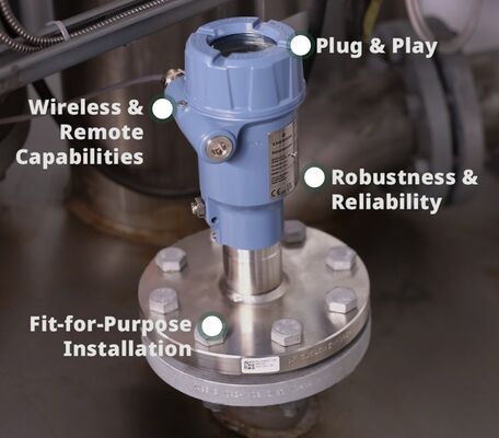 Emerson Wireless HART Transmissor de nível de radar sem contato Rosemount 3408 Medições de nível do monitor