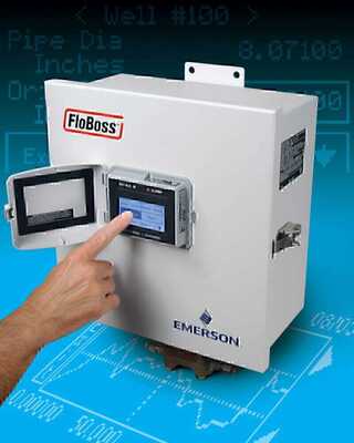 Compacto e preciso gerenciador de fluxo de monitoramento Emerson FloBoss 107 Multi-Run Flow Computer para aplicações de petróleo e gás