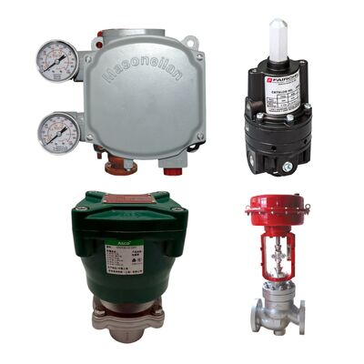 Posicionador de válvula de controle Masoneilan SVI1000 série SVI1000G/IM/SW + Relé Fairchild M25 e válvula solenóide de pulso ASCO NFG353D132 24VCC