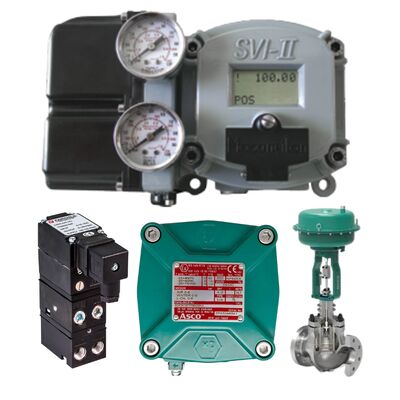 Posicionador de válvula inteligente Masoneilan SVI2 AP/SVI 2 Series SVI2AP-21113121 e sensor de pressão Rotork Fairchild T6000 + válvula solenóide ACSO, peças originais genuínas, em estoque.