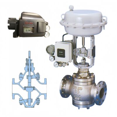 KOSO 520C 530C Válvulas globulares de dois lugares com guias superior e inferior para a indústria química de petróleo e gás
