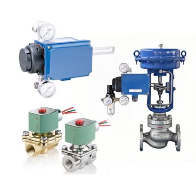 ASCO Solenoid Spool Valves and Azbil 100 Series Model AVP100 102 Smart Valve Positioner Valve Controller