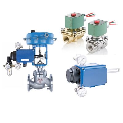 ASCO Solenoid Spool Valves and Azbil 100 Series Model AVP100 102 Smart Valve Positioner Valve Controller