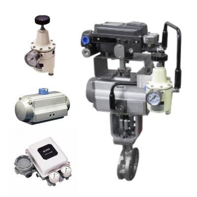 KOSO 710E 720E Eccentric PARA SEAL Butterfly Valves with 3620R 6300RB Pneumatic Cylinder Autuators