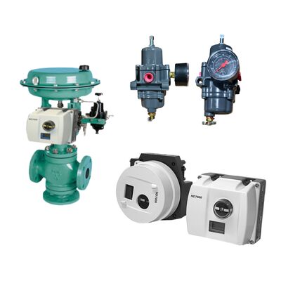 Controlador de Válvula Digital Neles ND7000 com Comunicação HART, Proteção IP66 e Regulador de Filtro Fisher 67CFR Alimentado por Loop