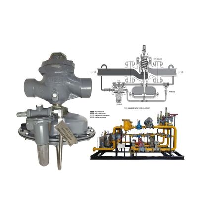 Fisher 1098-EGR Regulador de pressão de gás de alta capacidade operado por piloto com pressão máxima de entrada de 1500 psig