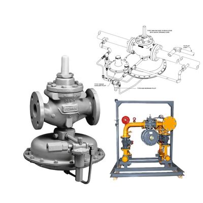 Fisher 1098-EGR Regulador de pressão de gás de alta capacidade operado por piloto com pressão máxima de entrada de 1500 psig