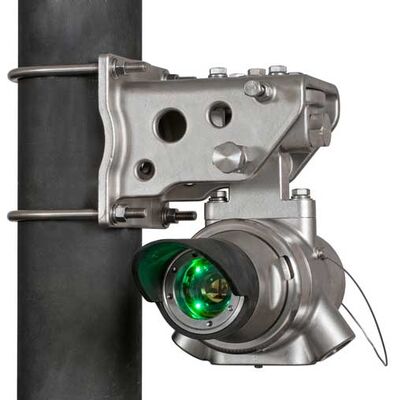 DET-TRONICS FlexSight LS2000 Detector de Gás Hidrocarbonetado de Caminho Aberto de Infravermelho com Detecção de Infravermelho de Dual Comprimento de Onda, Revestimento de Aço Inoxidável e Alcance de Detecção de 200 metros