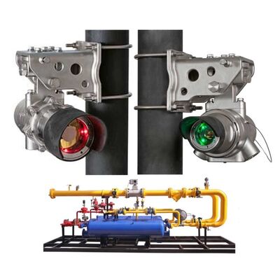 DET-TRONICS FlexSight LS2000 Detector de Gás Hidrocarbonetado de Caminho Aberto de Infravermelho com Detecção de Infravermelho de Dual Comprimento de Onda, Revestimento de Aço Inoxidável e Alcance de Detecção de 200 metros