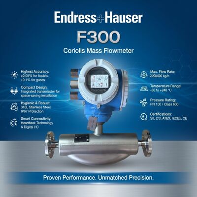 Endress+Hauser Prolina Promass F 300 8F3B40 8F3B80 Coriolis Mass Flowmeter Mass Flow Meter