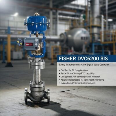 Fornecedor de Ações do Controlador de Válvula Digital de Sistema Instrumentado de Segurança Fisher FIELDVUE DVC6200 SIS