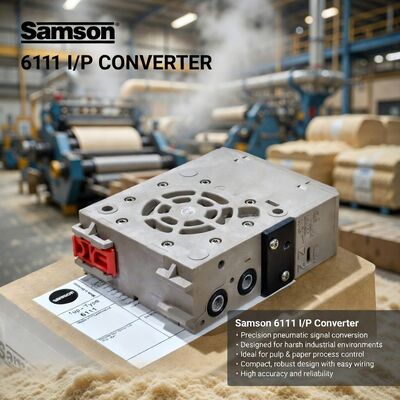 Conversor Eletropneumático Industrial SAMSON 6111 Conversor de Sinal I/P Válvula de Controle 4-20mA