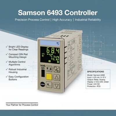 Samson 6493 Controlador de processo Controlo de fluxo de temperatura pressão Automatização de processos