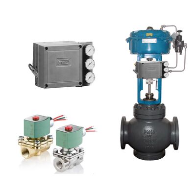 Emerson Fisher 3582 Electro Pneumatic Single-Acting Valve Positioner com válvulas solenoides ASCO