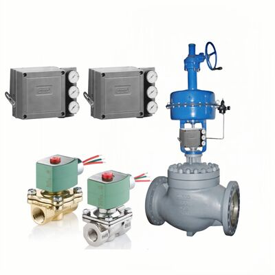 Emerson Fisher 3582 Electro Pneumatic Single-Acting Valve Positioner com válvulas solenoides ASCO