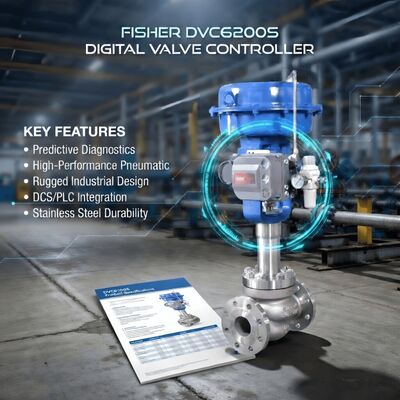 Em estoque F-isher DVC6200 FIELDVUE Digital HART Valve Positioner 4-20mA Electro Pneumatic Controller para atuador pneumático