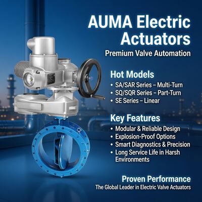 Novo atuador elétrico AUMA SA SQ Multi Turn Part Turn Valve Electric Actuator
