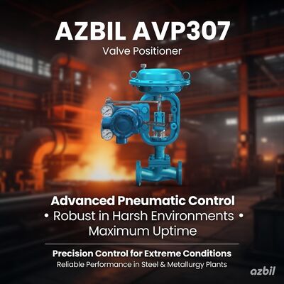 Azbil AVP307 Posicionador de válvulas pneumáticas digitais com controle de microprocessador de comunicação HART e proteção IP66