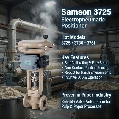 Brandnew original alemanha samson 3725 posicionador de válvula eletropneumática de ação única samson 3725 3730-3 3731