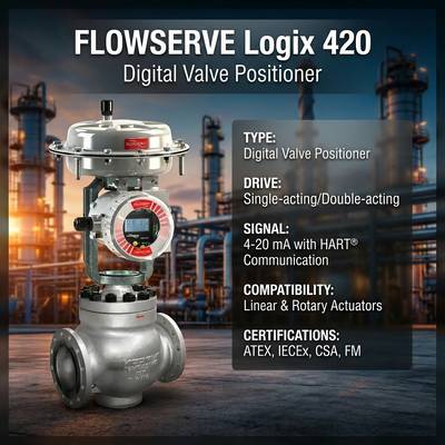 Flowserve Digital HART posicionador Logix 420 520MD 3200MD 3800 Válvulas inteligentes Vositioner fábrica válvulas personalizadas