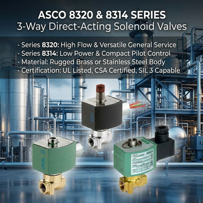Novo ASCO 8320 8314 3 Way Solenoid Valve LCD Ex d HART Valve Controller Smart Valve Positioner Fábrica OEM