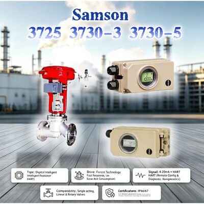 Nova válvula de controle de vapor industrial samson 3725 3730-3 3730-5, alta precisão, eletropneumática, posicionador