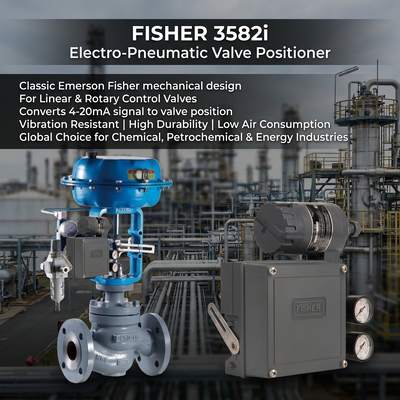 F-isher 3582i Mecânico Electro Pneumatic Valve Positioner OEM válvulas de controlo de acção única