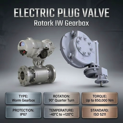Quarter Turn Gearbox Rotork IW5 série IR1 Worm Gearbox válvula de bola elétrica válvula borboleta válvula plug valva