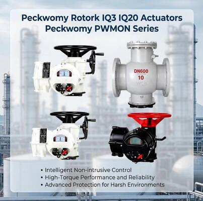 Peckwomy PWMON Série à prova de explosão OEM Bola Atuadores Elétricos Display Mídia de Gás Substituíveis Rotork IQ3 IQ20 Atuadores
