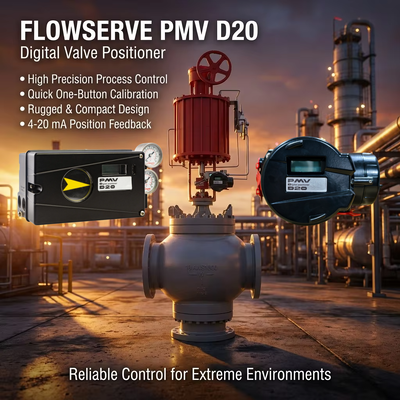 Flowserve PMV D20 Digital Valve Positioner com HART Communication IP66/NEMA 4X Enclosure e 4-20 mA DC Input