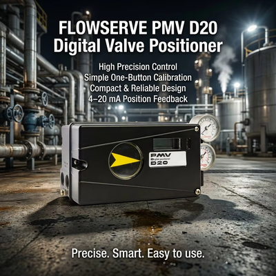 Flowserve PMV D20 Digital Valve Positioner com comunicação HART 4-20mA sinal de entrada e proteção IP66