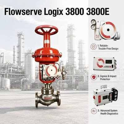 Alta precisão Flowserve Logix 3800 3800E Válvula de posicionamento digital
