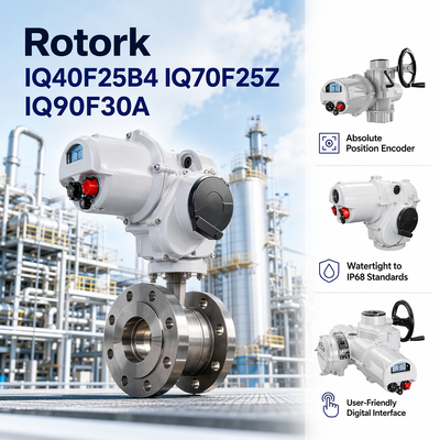 Atacado de Fábrica Rotork IQ40F25B4 IQ70F25Z IQ90F30A Atuador Elétrico Inteligente Multi-Volta IP68 para Válvula Industrial