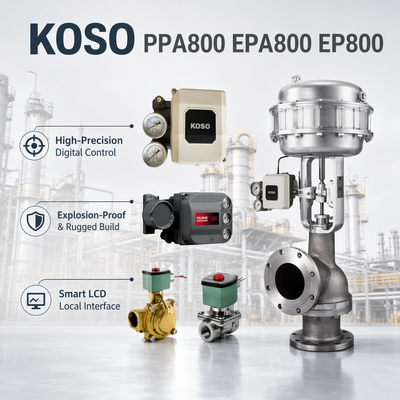 KOSO OEM Electro Pneumatic Smart Valve Positioner Modelos PPA800/EPA800/EP800