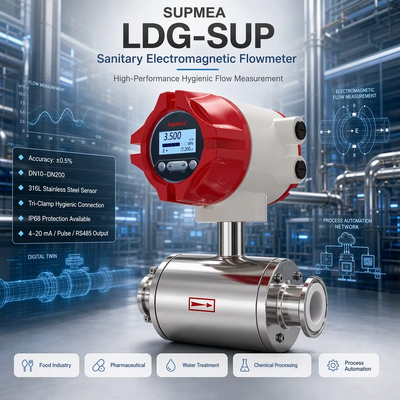 Supmea LDG-SUP LDG-SUP-A100 Medidor de caudal eletromagnético de qualidade alimentar