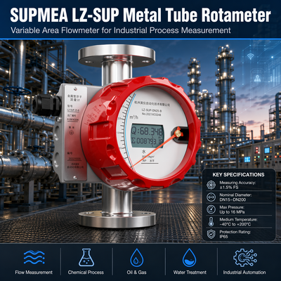 Fluxímetro de área variável Supmea LZ-SUP Indicador mecânico de fluxo de gás líquido e vapor Rotímetro de tubos metálicos
