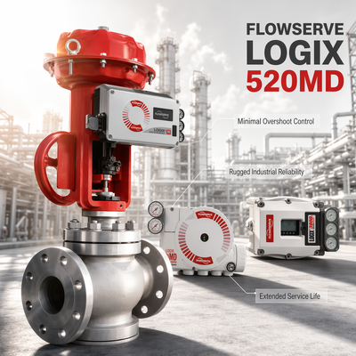 Flowserve Logix 520MD Plus Digital HART Positioner 4 20mA Atuador de válvula de controlo Óleo gás Potência química