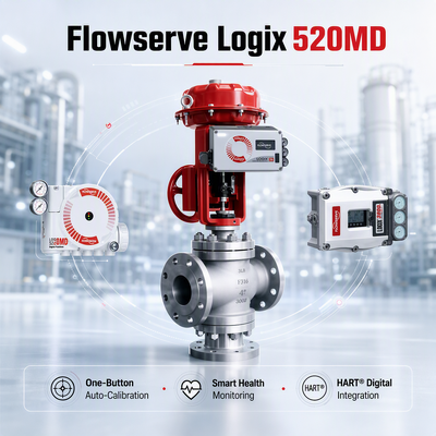 Flowserve Logix 520MD Plus Digital HART Positioner 4 20mA Atuador de válvula de controlo Óleo gás Potência química