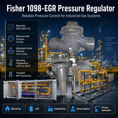 Fi-sher 1098-EGR de alta qualidade Regulador de pressão de válvula de redução de pressão de gás natural pilotado