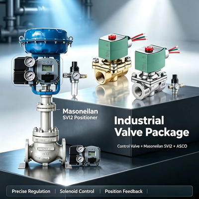 Posicionador Digital Inteligente Masoneilan SVI2-21113111 SVI2-21123121 com Válvulas Solenoides ASCO
