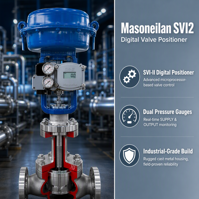Masoneilan SVI3 Posicionador de válvula inteligente genuíno OEM Peça de reposição Dispositivo de controle digital pneumático